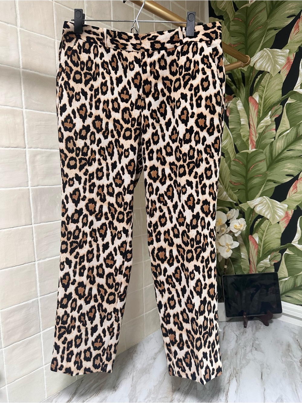 Banana Republic Avery Fit Leopard Print Ankle Pants